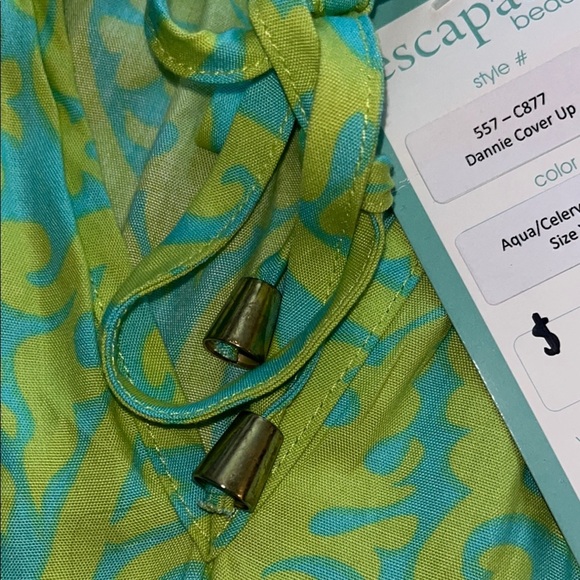 Escapada Lime Green and Aqua Dress - Picture 5 of 5